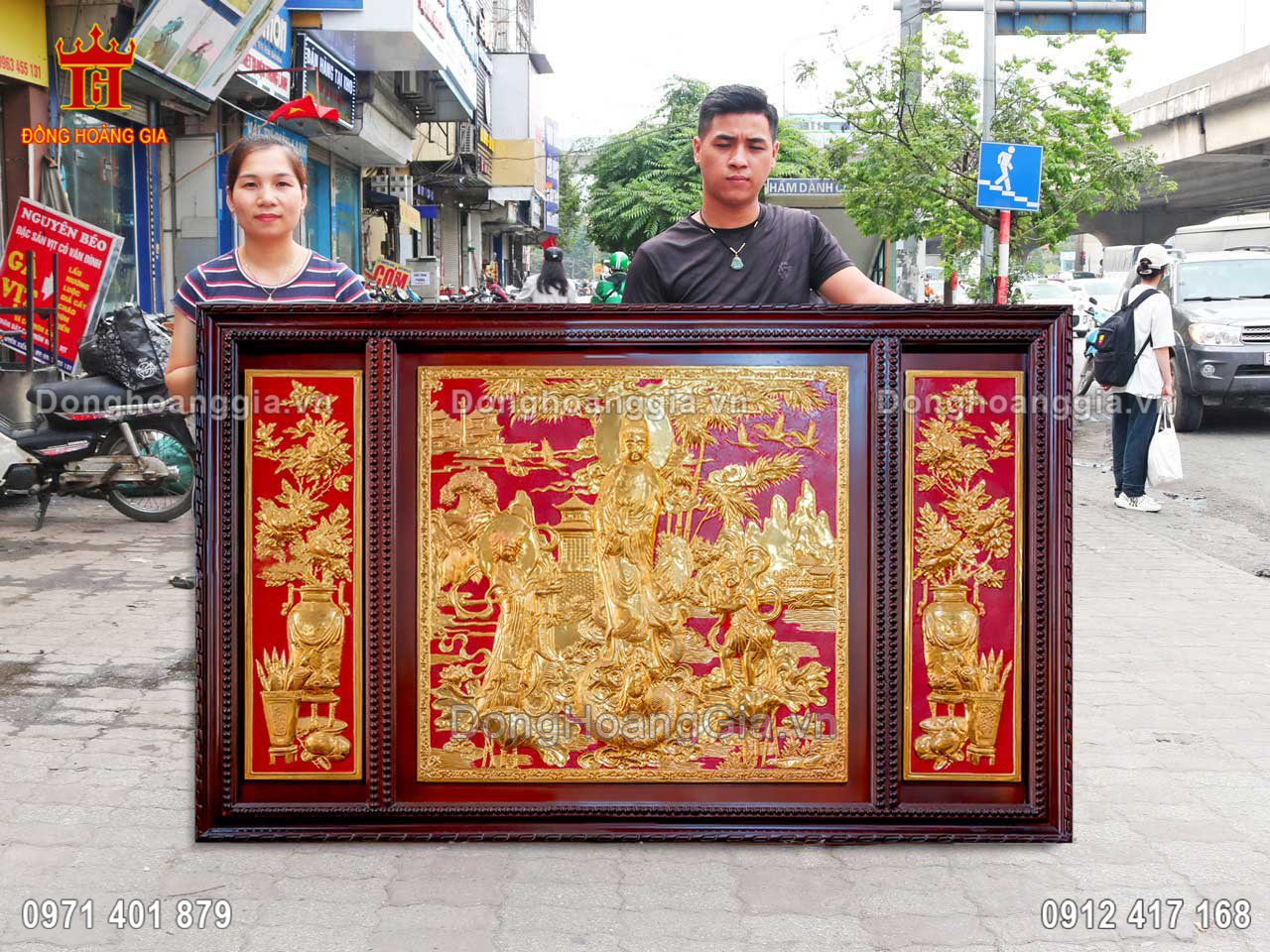 Bức tranh được nghệ nhân của chúng tôi chế tác hoàn toàn thủ công tinh xảo